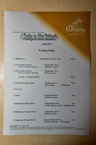 Whisky Tasting im Alten Stellwerk, Solingen