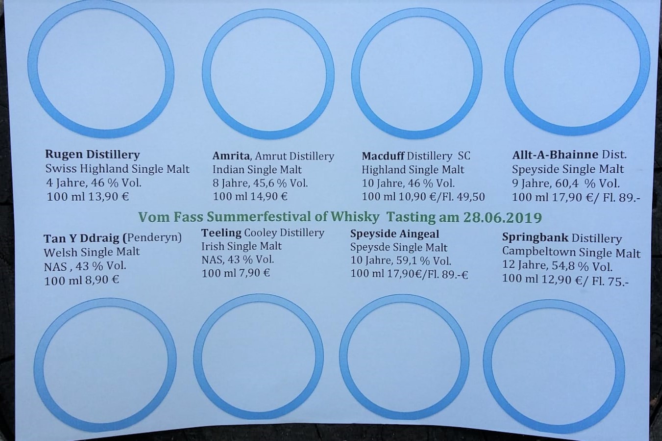 Sommer Whisky Festival bei Vom Fass in Solingen
