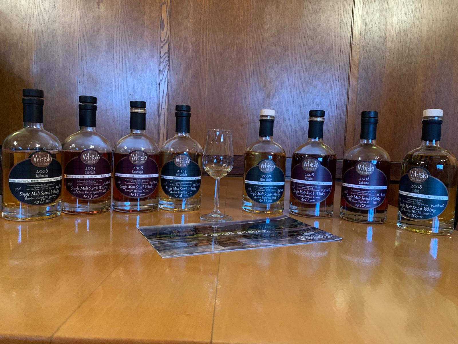 The Whisky Chamber Vertical Tasting im Gasthaus Weegerhof