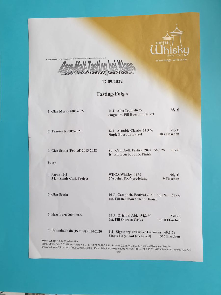 Rare Malt Tasting bei Klaus